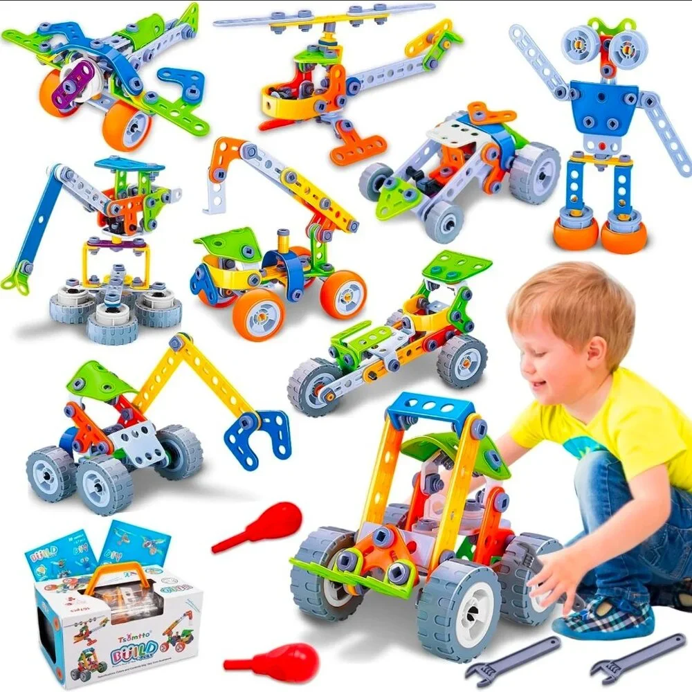 10 in 1 STEM Toys for 4 5 6 7 8+ Year Old Boy Girl Birthday Gifts Building Toys